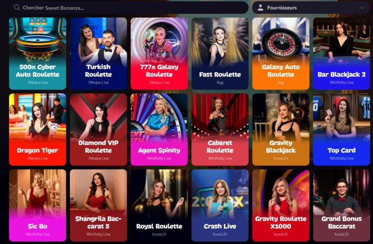 Aphrodite Casino jeux live